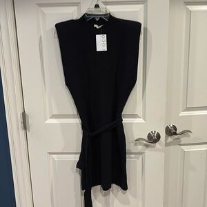 Medium sleeveless black Coco the shop dress with shoulder pads -  NWT